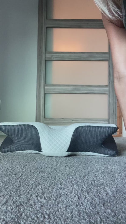 Memory Foam Cervical Pillow, 2 In 1 Ergonomic Contour Orthopedic Pillow For Neck Pain, Contoured Support Pillows,Neck Pillow